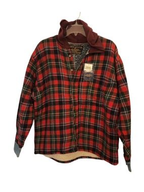 Size M NWT Plaid Flannel Hooded Jacket Comfort Outfitters Lumberjack Workwear